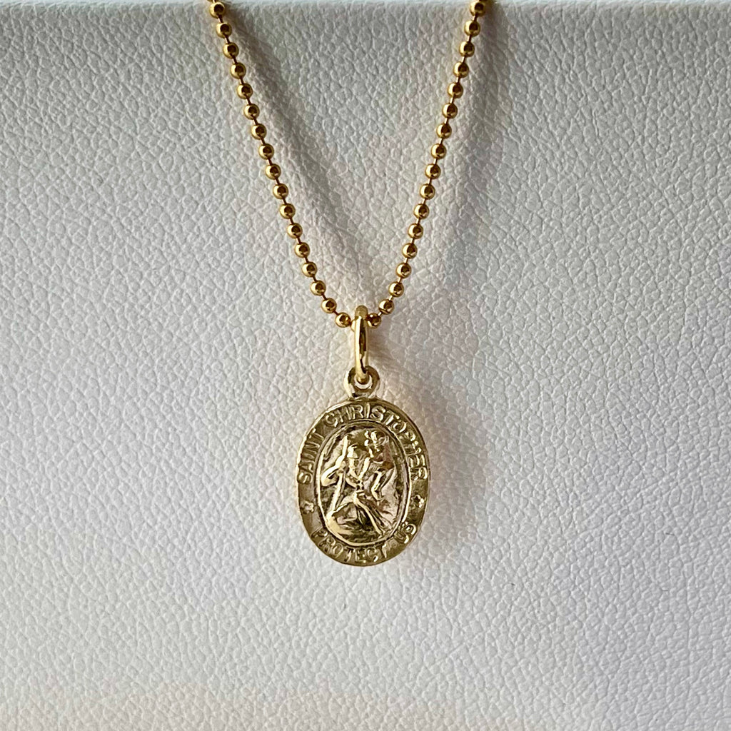 Gold st christopher necklace nz on sale